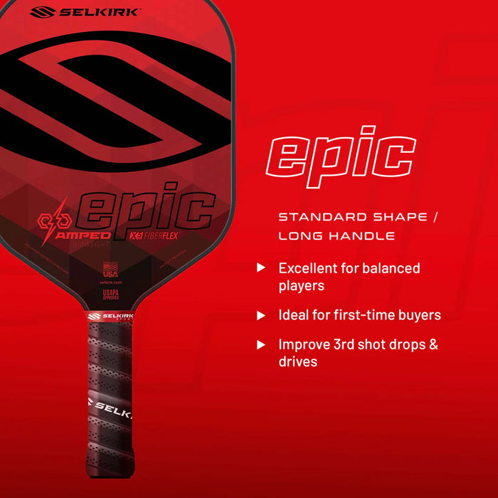 Selkirk Amped Epic Pickleball Paddle on sale at Badminton Warehouse