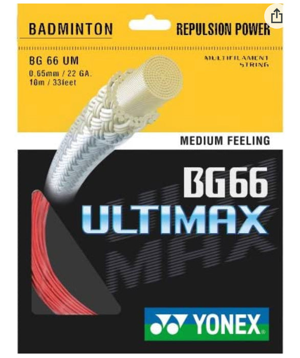 Yonex BG 66 Ultimax Badminton String on sale at Badminton Warehouse