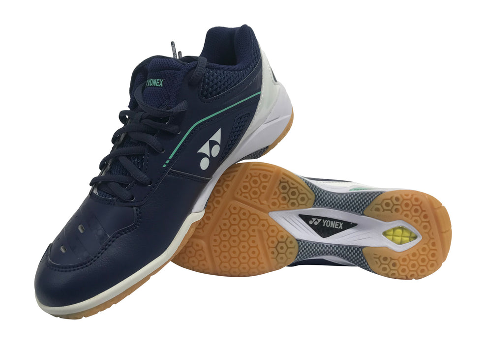 Yonex Power Cushion PC SHB 65 Z Wide Badminton Shoe (Navy/White) on sale at Badminton Warehouse