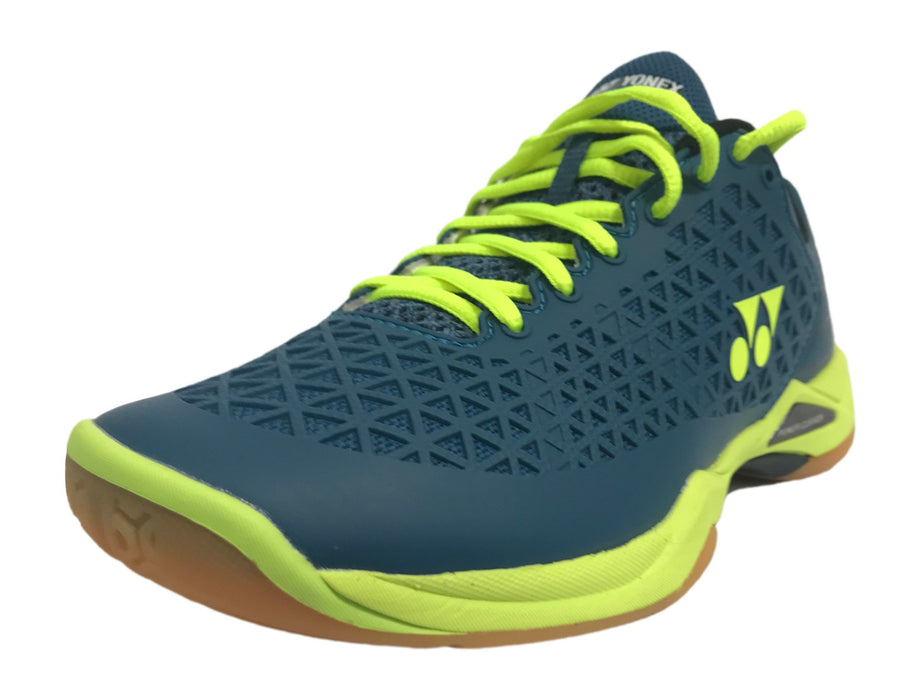 Power Cushion Eclipsion X Unisex Badminton Shoe (Turquoise/Yellow) on sale at Badminton Warehouse