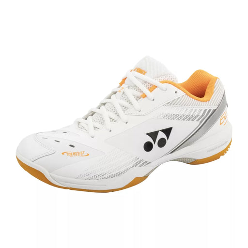 Yonex Power Cushion PC 65Z3 (Wide) Badminton Shoe (White/Orange) on sale at Badminton Warehouse